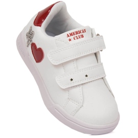 Tênis esportivo feminino branco American Club 125/23 com velcro 1