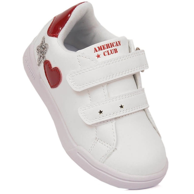Tênis esportivo feminino branco American Club 125/23 com velcro 1