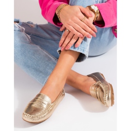 Goodin Confortáveis ​​mocassins dourados para mulher Shelovet 1