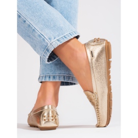 Goodin Confortáveis ​​mocassins dourados para mulher Shelovet 2
