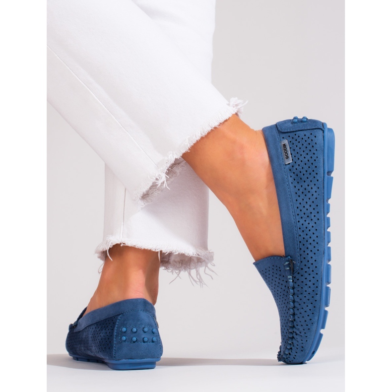 Goodin Mocassim de couro Shelovet azul claro 2