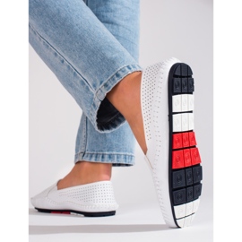 Mocassins abertos de mulher branco Shelovet 1