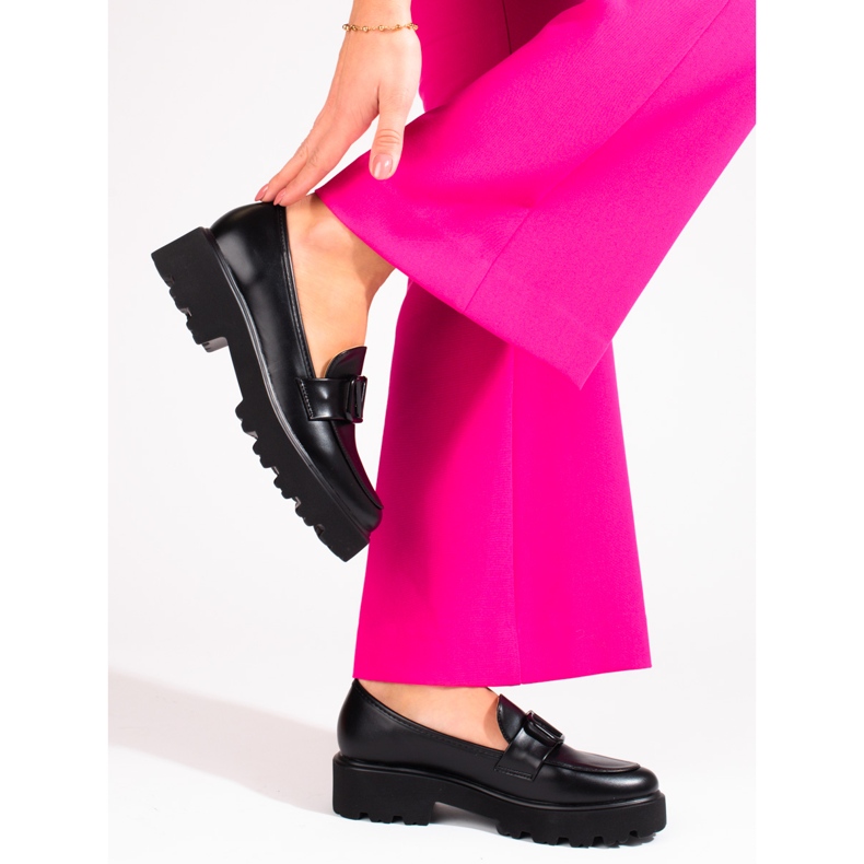 Sapatos de mulher Vinceza em pele ecológica preta preto 2