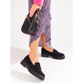 Sapatos de mulher Vinceza pretos em camurça 2