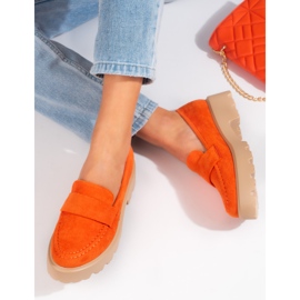 Sapatos de mulher Vinceza em camurça laranja 4