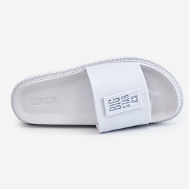 Chinelos femininos Big Star LL274428 branco 1