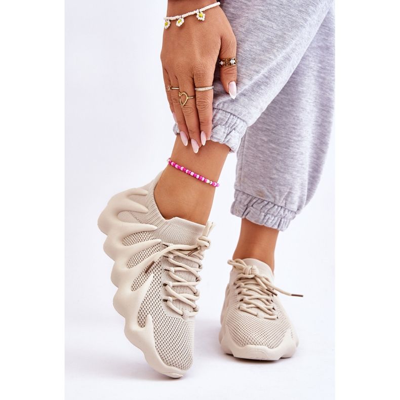 PG1 Tênis sem cadarço feminino Beige Myles bege 1