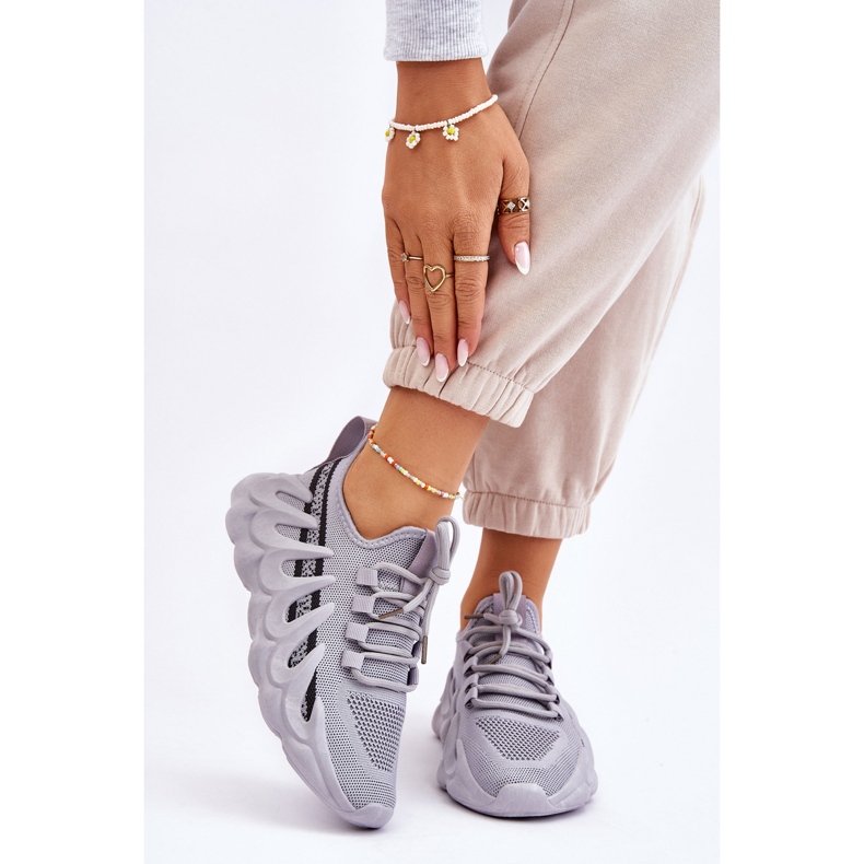 PG1 Moda feminina tênis meia cinza Daxo 1