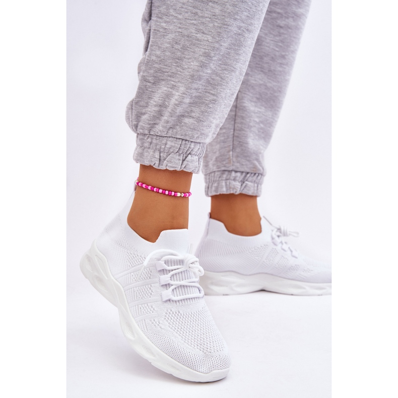 PG1 Tênis esportivo feminino sem cadarço branco Ellison 2