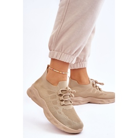 PG1 Tênis esportivo feminino sem cadarço Ellison bege 2