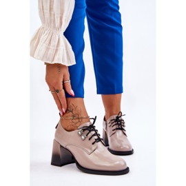 S.Barski Salto alto bege claro da moda Darren 1