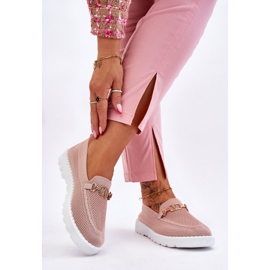 Tênis feminino sem cadarço com enfeites rosa Alena 2 Tênis feminino sem cadarço com enfeites rosa Alena 2