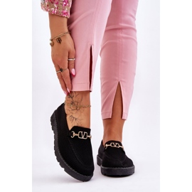 Tênis feminino sem cadarço com enfeites preto Alena 1