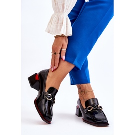 S.Barski Bombas confortáveis ​​de salto baixo pretas Valenti preto 2