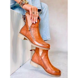 BM Botas com corte primavera, Franco Camel. marrom 2