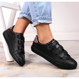 Tênis Big Star LL274A208 preto couro ecológico com velcro 1