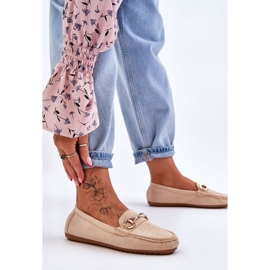 FC3 Mocassins de camurça clássicos com enfeites Arla bege 2