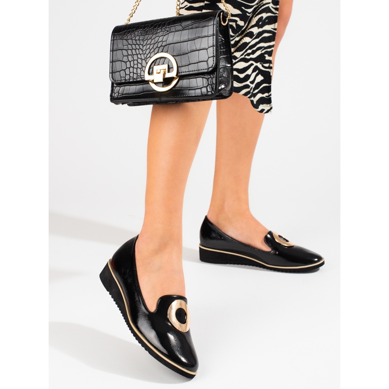 Mocassim Shelovet preto envernizado 1