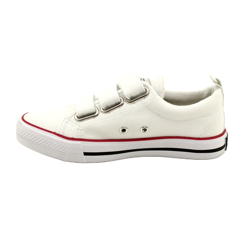 Tênis infantil de velcro American Club LH63/22, branco 3