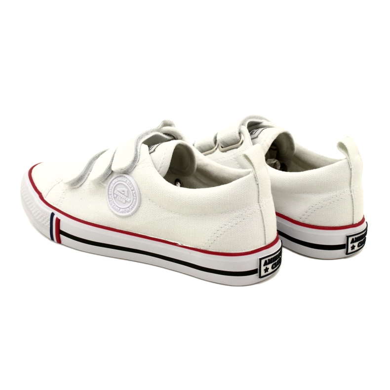 Tênis infantil de velcro American Club LH63/22, branco 6