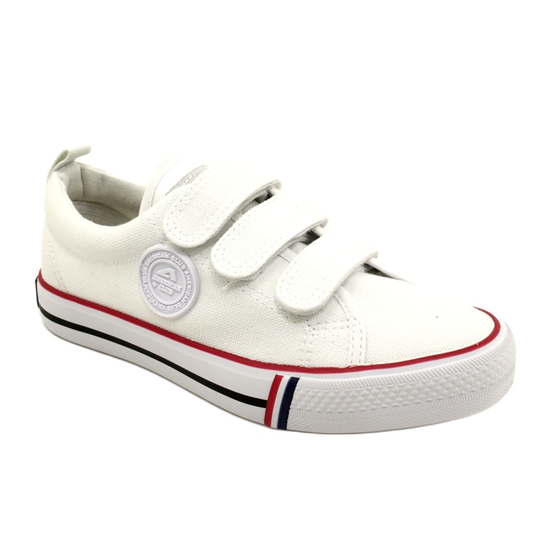 Tênis infantil de velcro American Club LH63/22, branco 1
