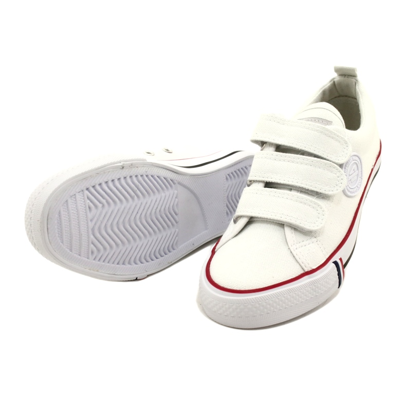 Tênis infantil de velcro American Club LH63/22, branco 5