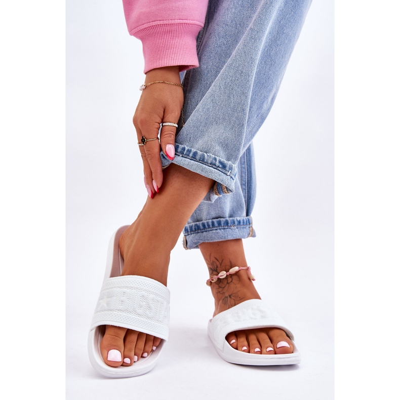 Chinelos femininos da moda Big Star LL274A159 branco 2