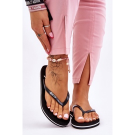 Chinelos femininos leves Big Star LL274761 preto 1