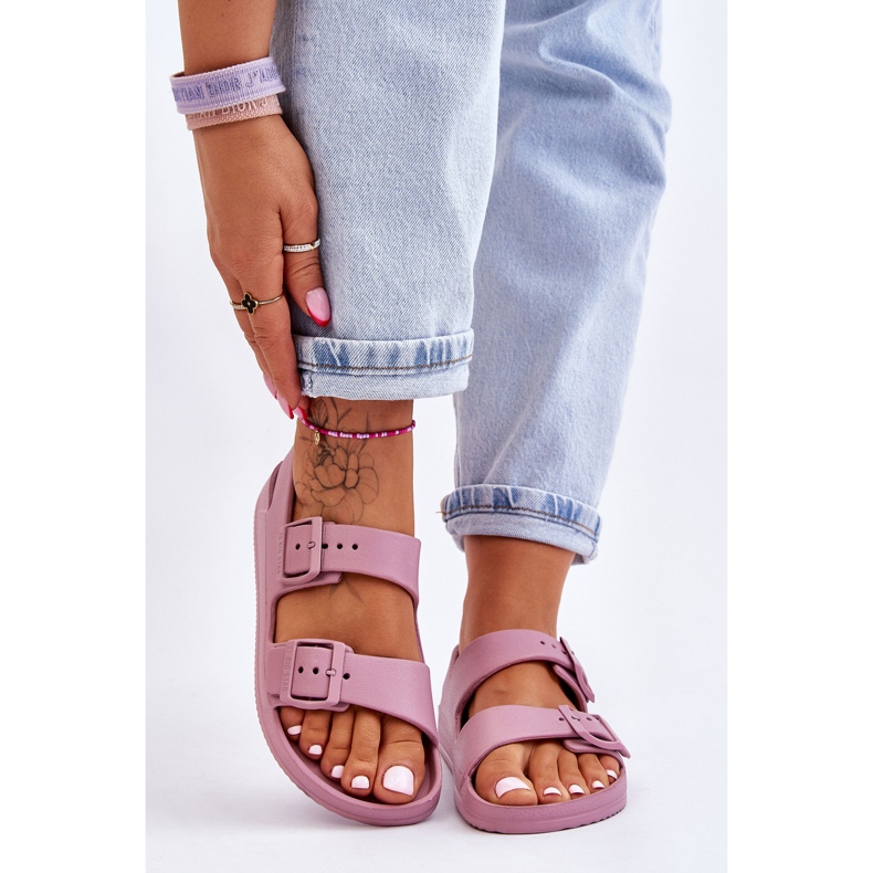 Sandália feminina leve Big Star LL274744 roxa roxo 1