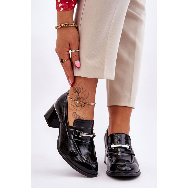 Lemar Sapatilhas Damira Laqueadas e Confortáveis ​​em Preto 1