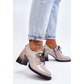 S.Barski Salto alto da moda cinza claro Darren 2