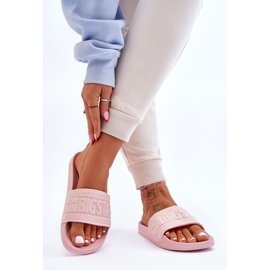 Chinelos femininos da moda Big Star LL274A157 rosa claro 2
