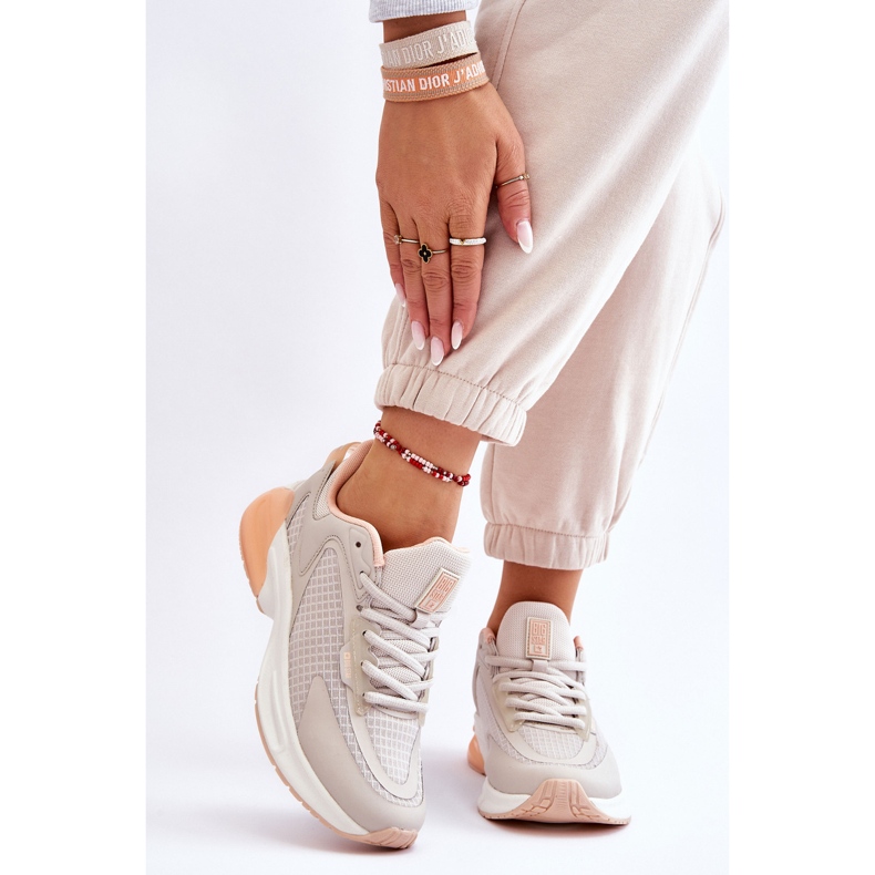 Tênis esportivo Big Star confortável com sistema de espuma viscoelástica LL274336 bege 2 Tênis esportivo Big Star confortável com sistema de espuma viscoelástica LL274336 bege 2