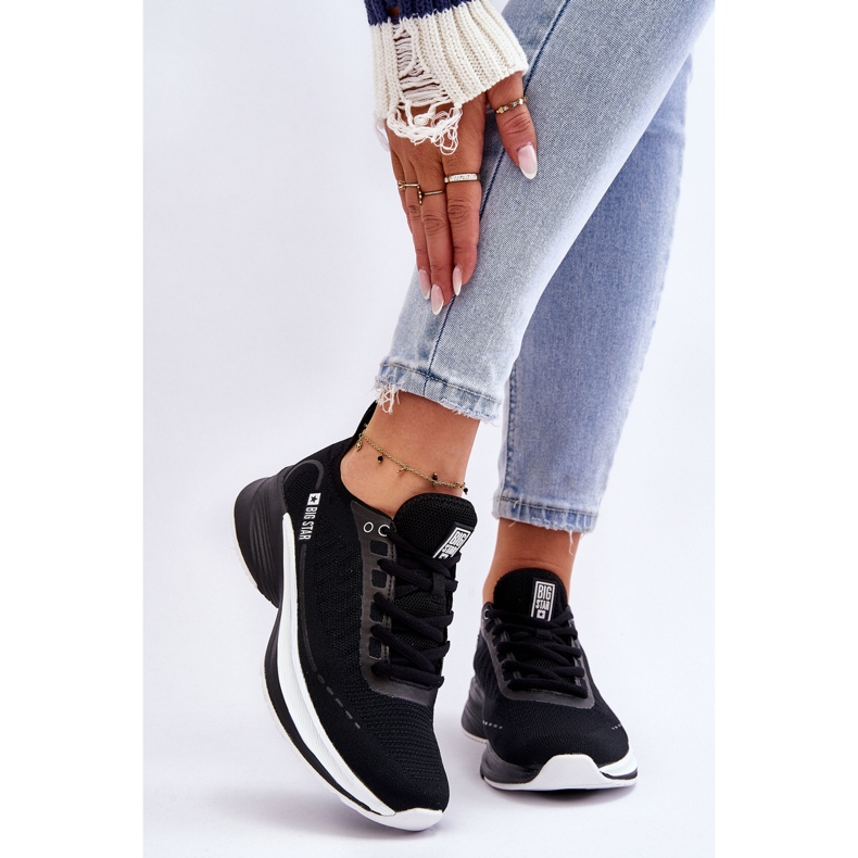 Tênis esportivo com sistema de espuma viscoelástica Big Star Light LL274327 preto 2 Tênis esportivo com sistema de espuma viscoelástica Big Star Light LL274327 preto 2