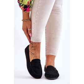 FC3 Mocassim clássico de camurça feminino preto Ivana 1