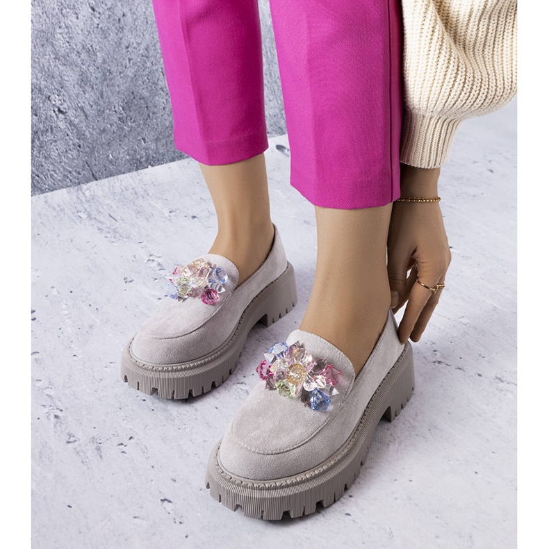 PA1 Brogues cinza com cristais da Levasseur 1