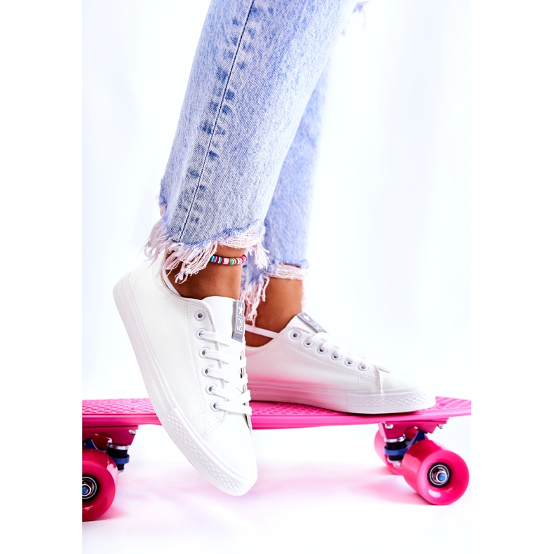 PJ1 Tênis feminino clássico branco Misima 2