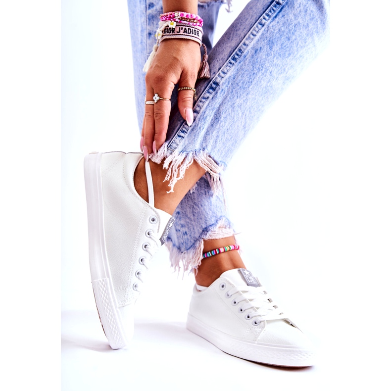 PJ1 Tênis feminino clássico branco Misima 1