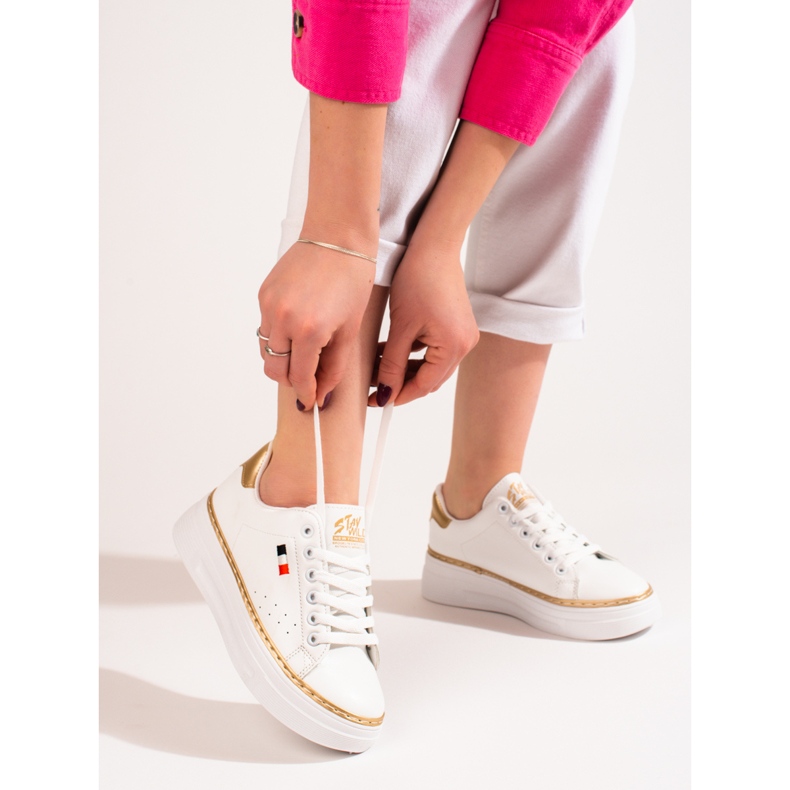 W. Potocki Sapatos esportivos brancos na plataforma Potocki 1