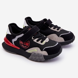 Tênis infantil sistema de espuma viscoelástica Big Star LL374224 preto 1