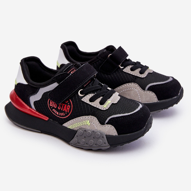 Tênis infantil sistema de espuma viscoelástica Big Star LL374224 preto 1