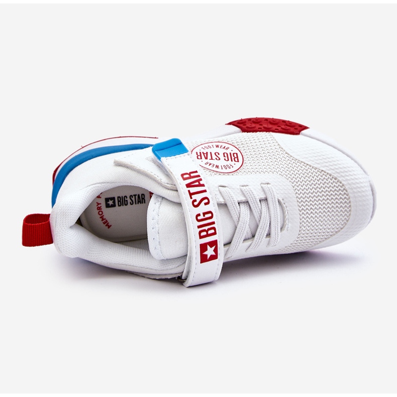 Tênis esportivo infantil baixo sistema de espuma viscoelástica Big Star LL374213 branco 2