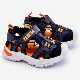 Sandália Infantil Leve Big Star LL374212 Azul Marinho 1