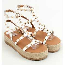 Sandália espadrille branca Alize com tachas branco 1