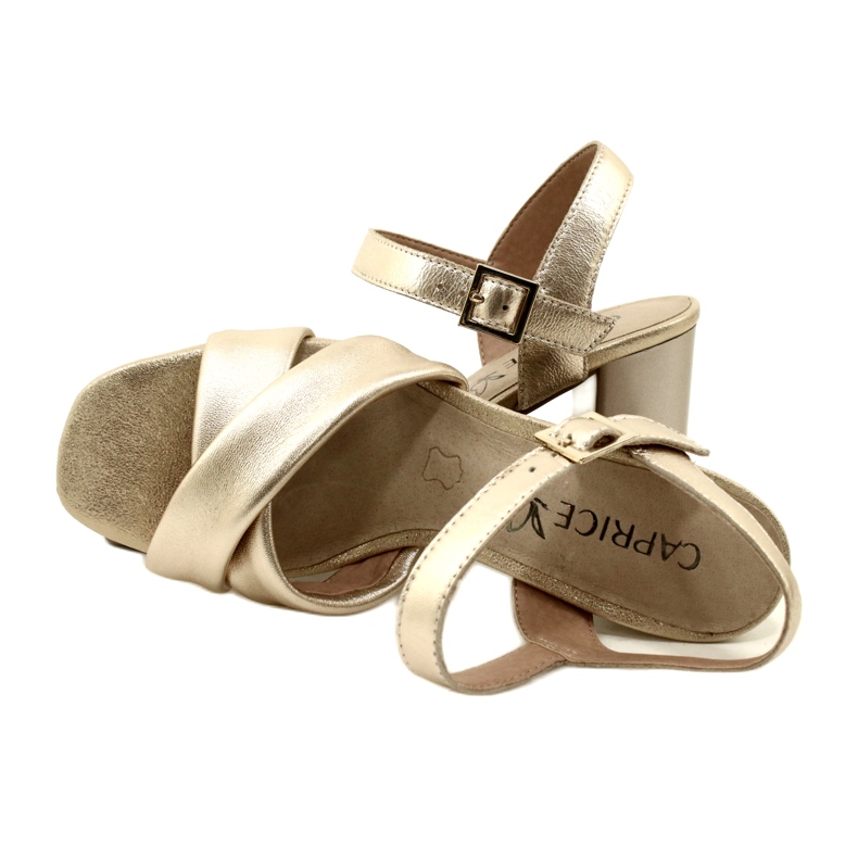 Sandália feminina Caprice 9-28302-20 969 ouro metálico dourado 5