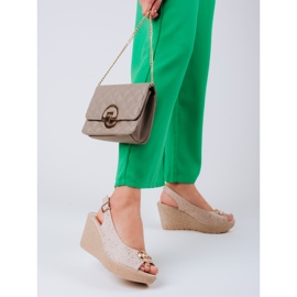 Sandálias de mulher camurça Shelovet bege 1