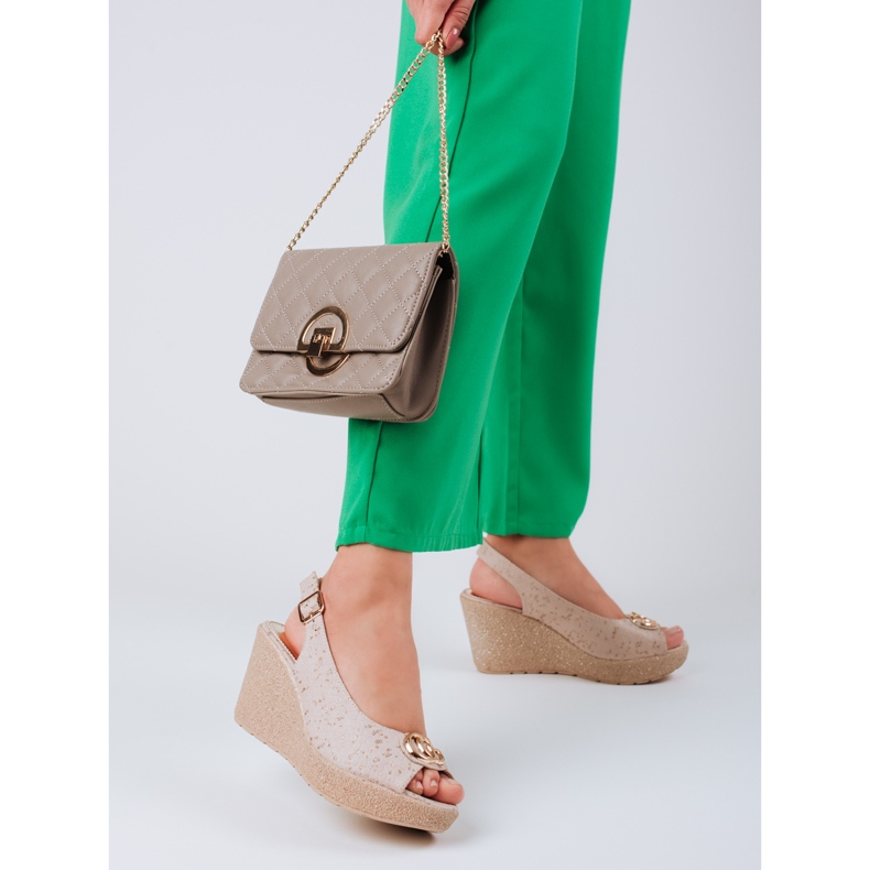 Sandálias de mulher camurça Shelovet bege 1