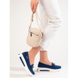 Mocassins Shelovet azuis de mulher azul 2