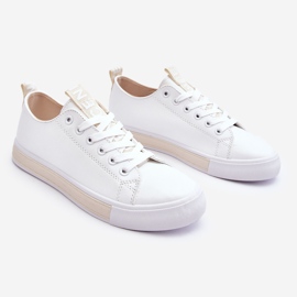 Tênis Clássico Feminino Branco e Bege 1