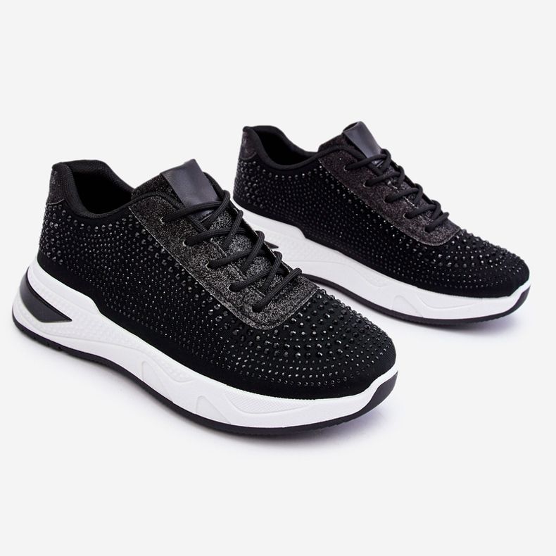 Tênis Feminino Com Zircões Preto Raiden 1